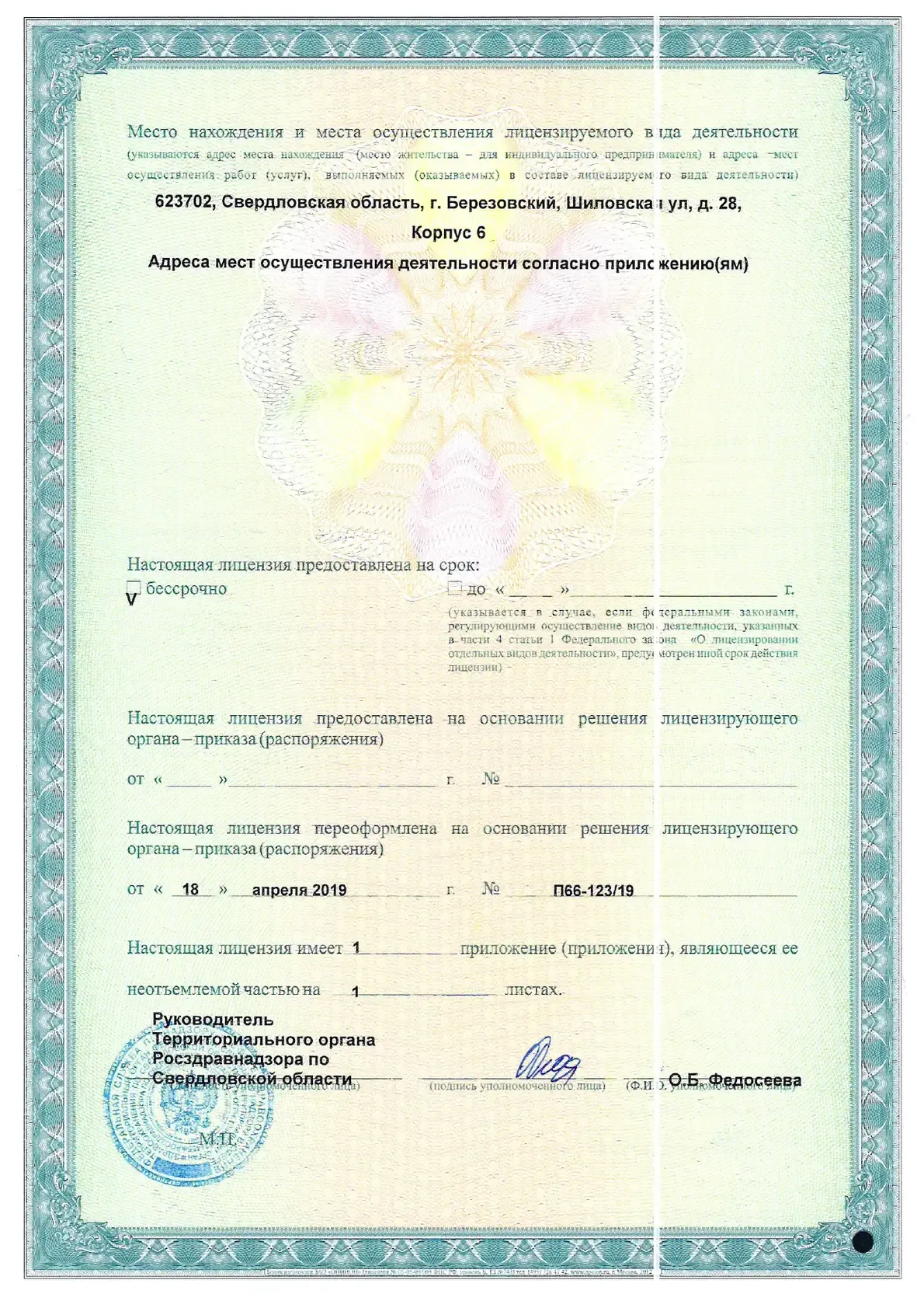 Лицензия на осуществление медицинской деятельности